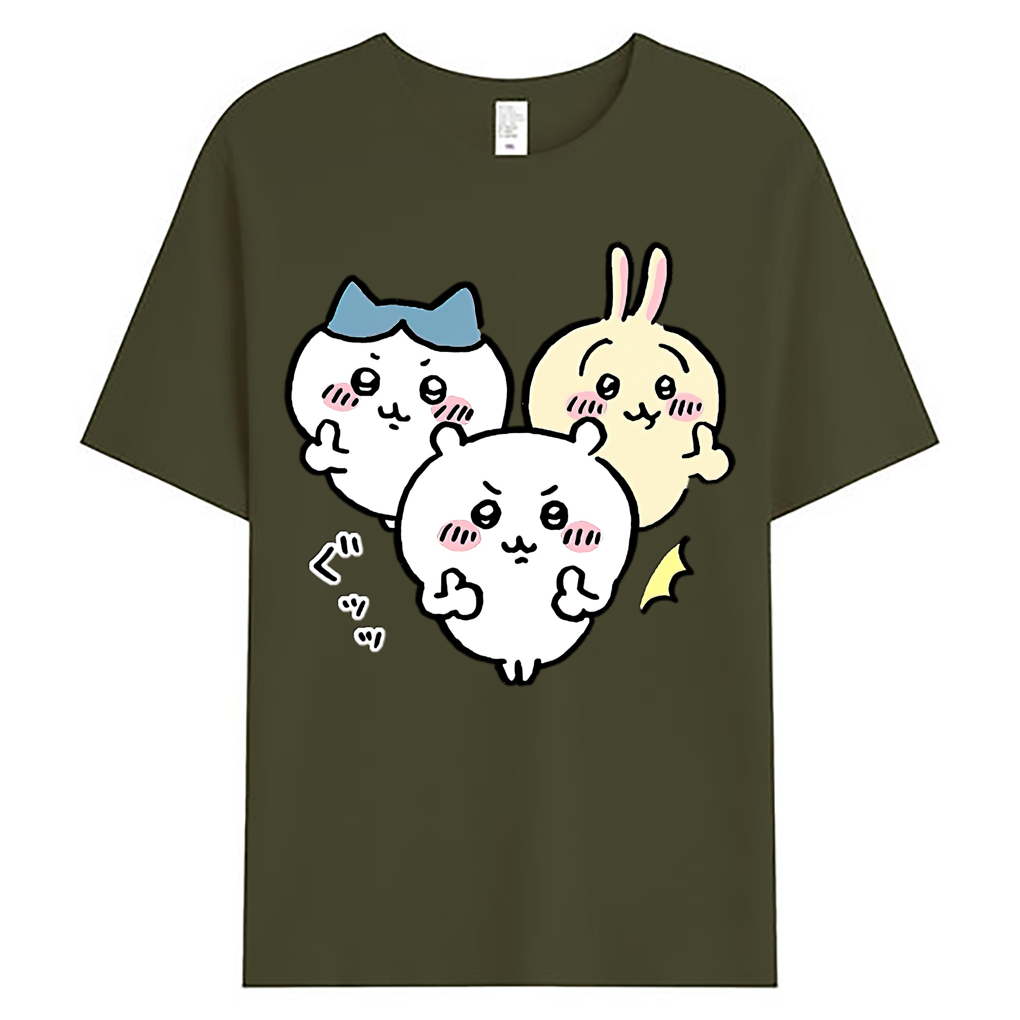 （画像用） ちいかわ うさぎ Chii-kawa usagi 綿100％ メンズ半袖Tシャツ｜肌触りやわらか＆通気性